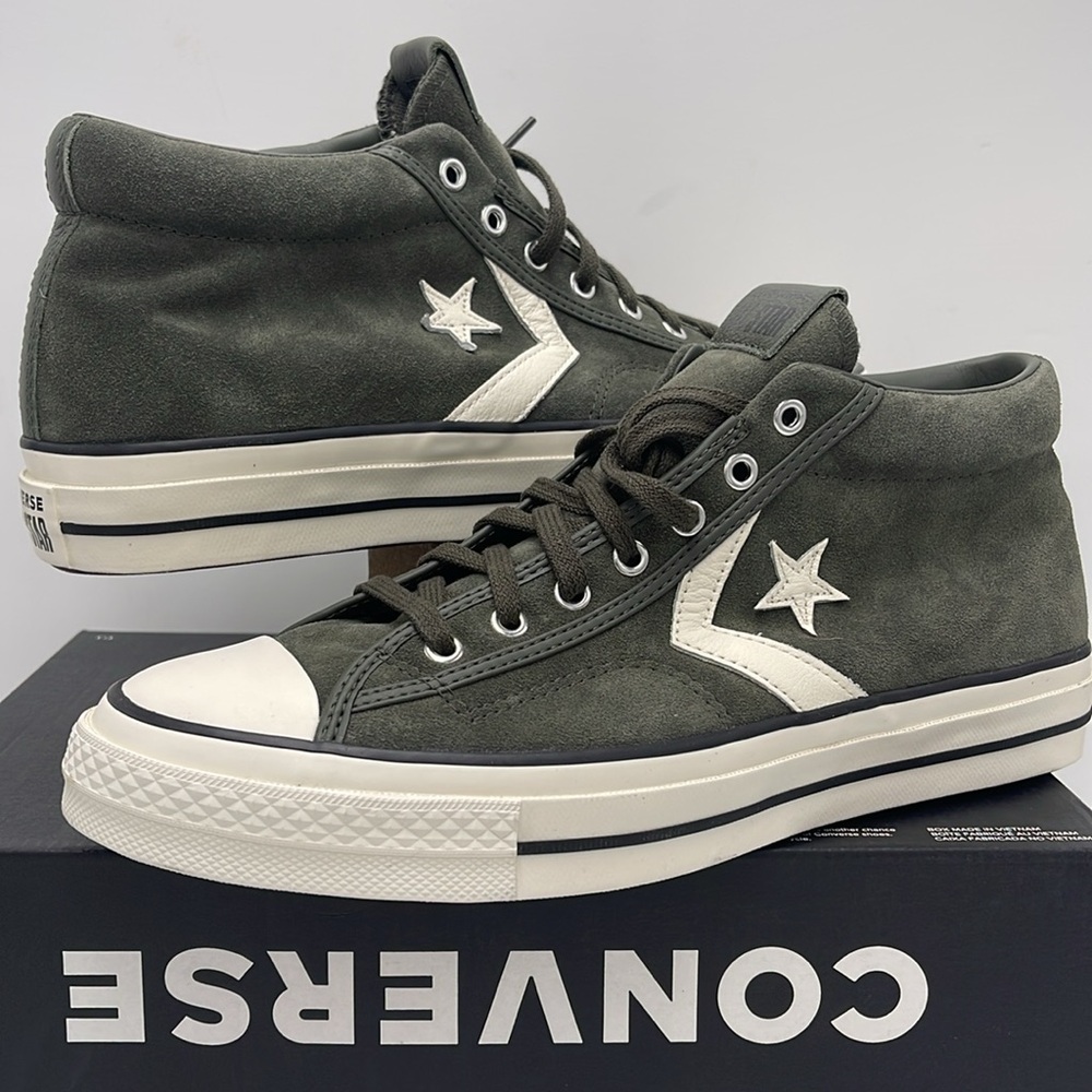 Converse Men's Black High-Top Sneakers A09463C
STAR PLAYER 76 MID CAVE GREEN - Picture 9 of 16